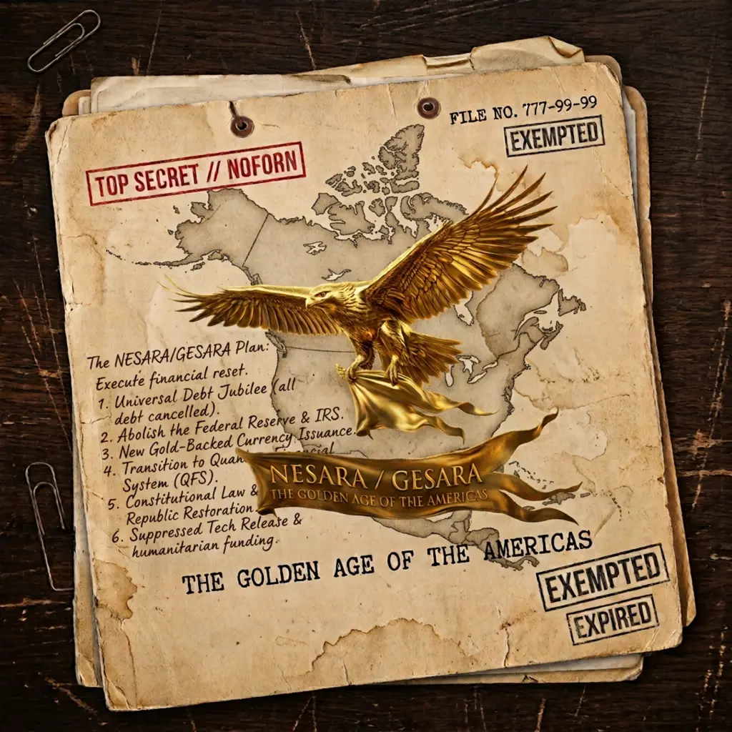 NESARA/GESARA: The Golden Age Of The Americas album cover by AlexOnGame92